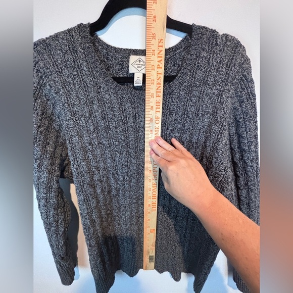St. John’s Bay Gray Textured Knit Sweater Women’s Plus 3X - Picture 10 of 12